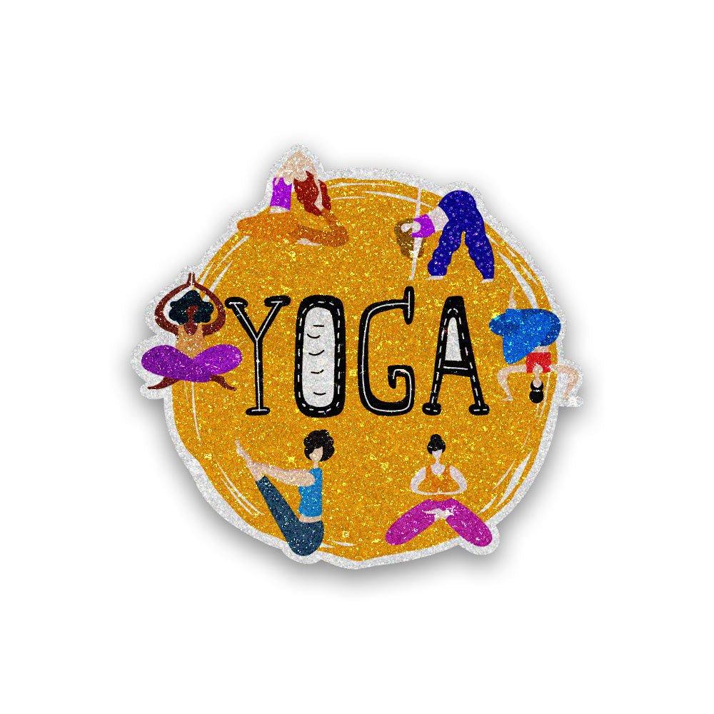 [SIUGS0100] Yoga Glitter Sticker